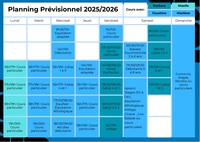 Planning des cours